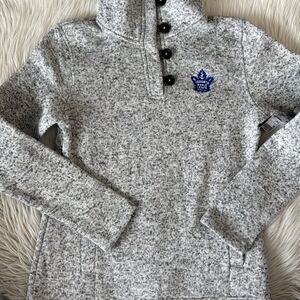 NHL Gray Sweater with Maple Leafs Emblem